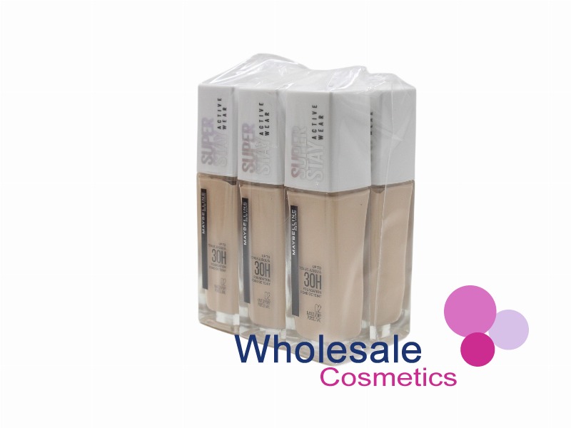 6 x Maybelline SuperStay Active Wear 30Hr Foundation - 02 NAKED IVORY